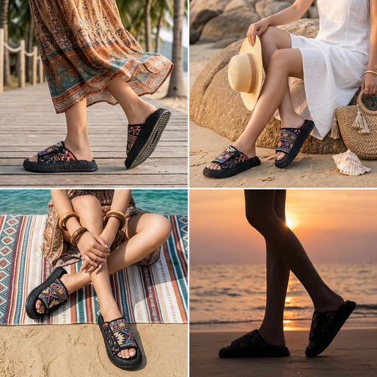 🌴All-Day Comfort Slides – Perfect for Beach, Travel & Everyday Wear🔥