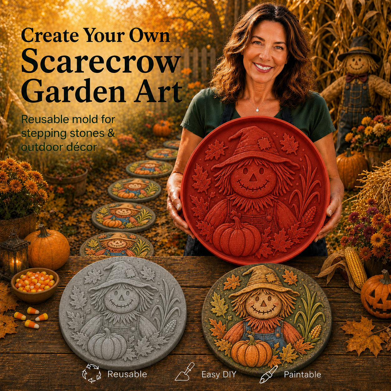 🎃 Last-Day Sale - Halloween Garden Stepping Stone Mold