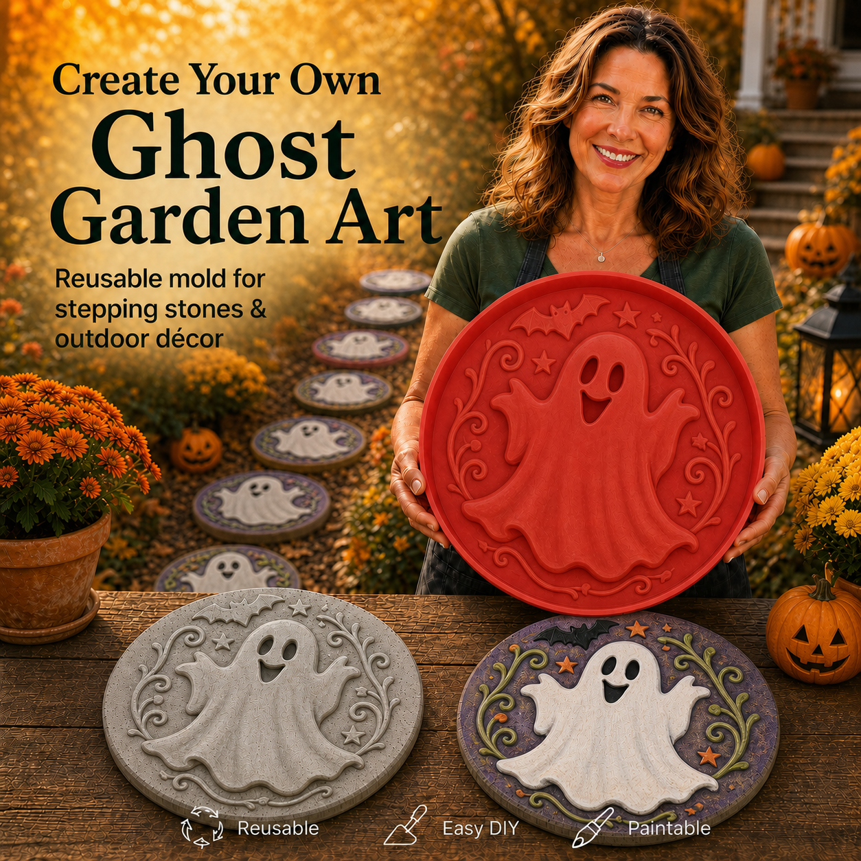 🎃 Last-Day Sale - Halloween Garden Stepping Stone Mold