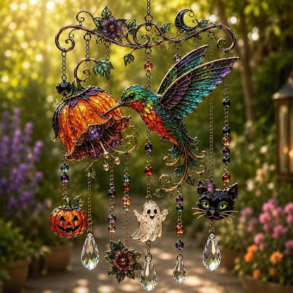 🎃Capteur solaire et carillon éolien d'Halloween