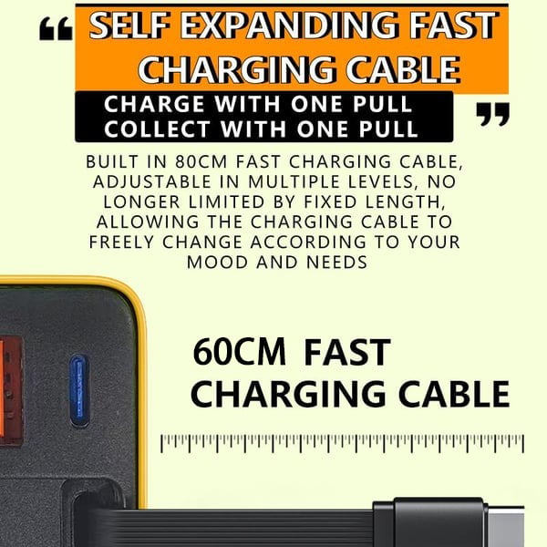 🎁Last Day Promotion 49% OFF✨- 3 in 1 Charger Retractable 80W MAX Fast