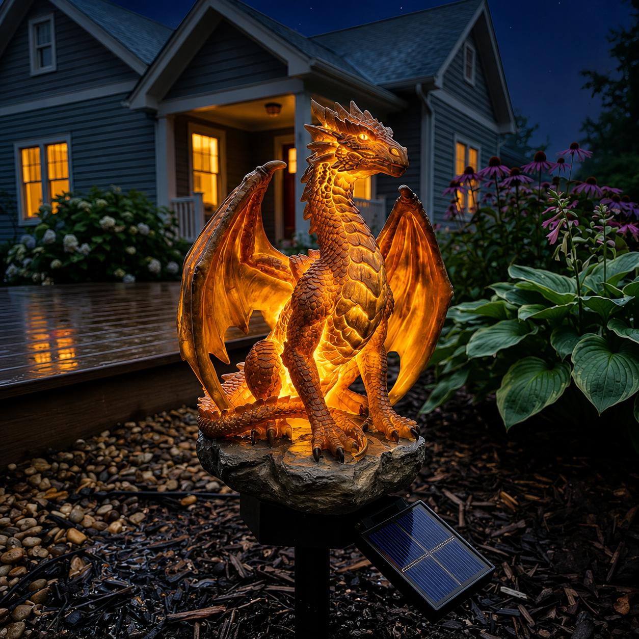 EmberDragon | Decoratieve Solar Drakenlamp voor Tuin & Terras