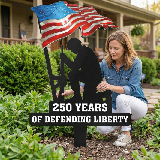 🥇  250 Years of Defending Liberty Metal Garden Stake