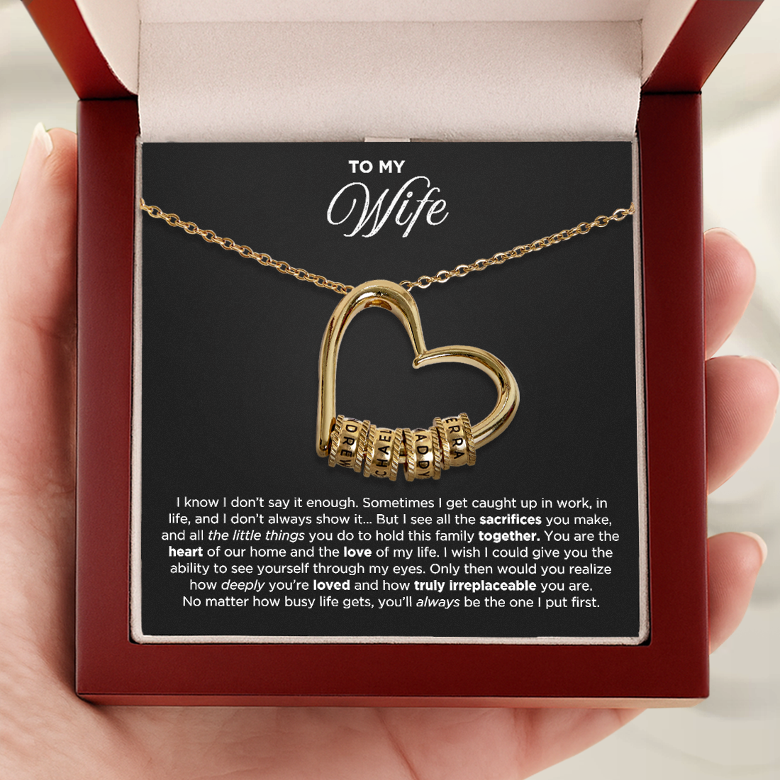 The Heart of Our Family - Personalized Beads Necklace