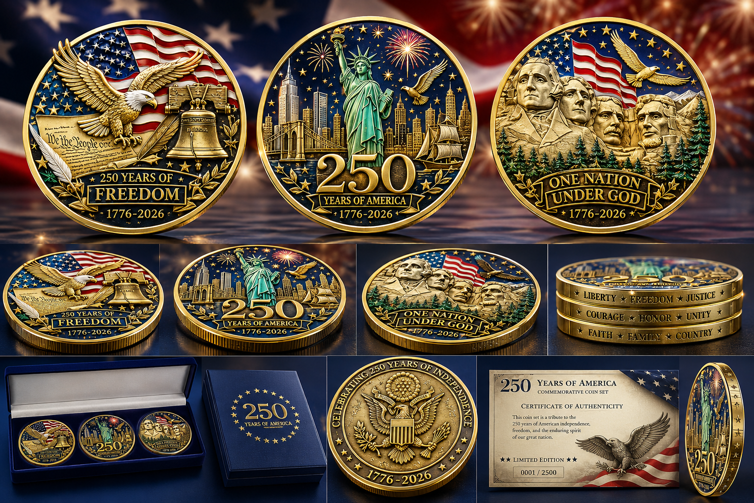 🔥Last Day 50% OFF🔥250 Years of Freedom Veteran Tribute Coin