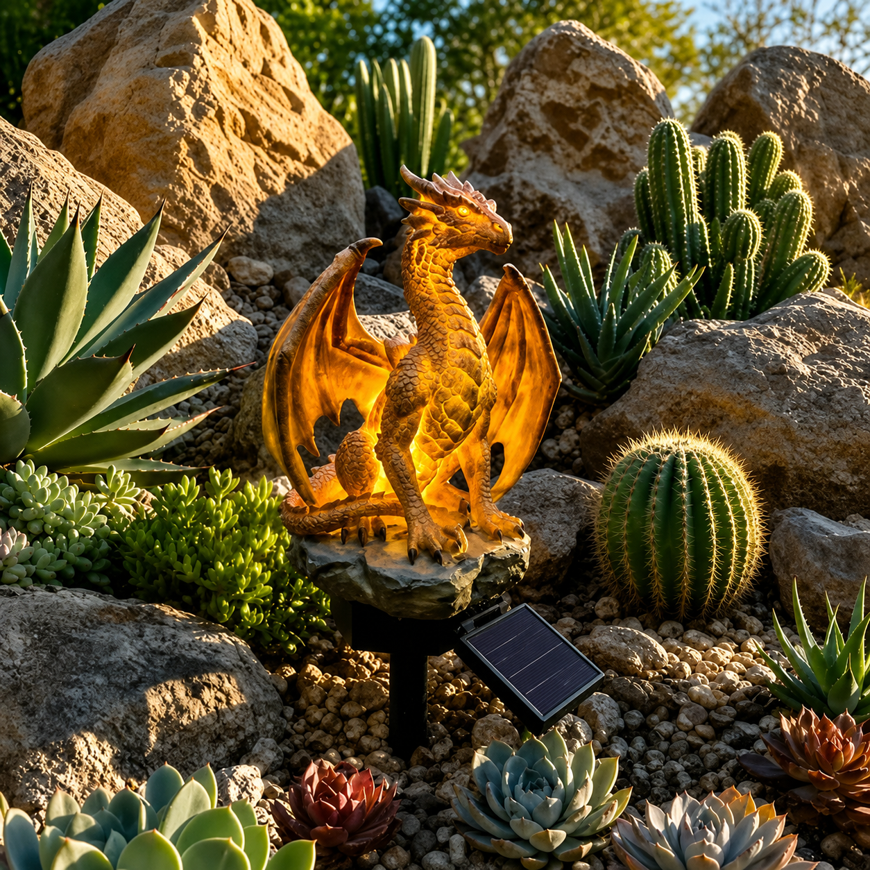 EmberDragon | Decoratieve Solar Drakenlamp voor Tuin & Terras