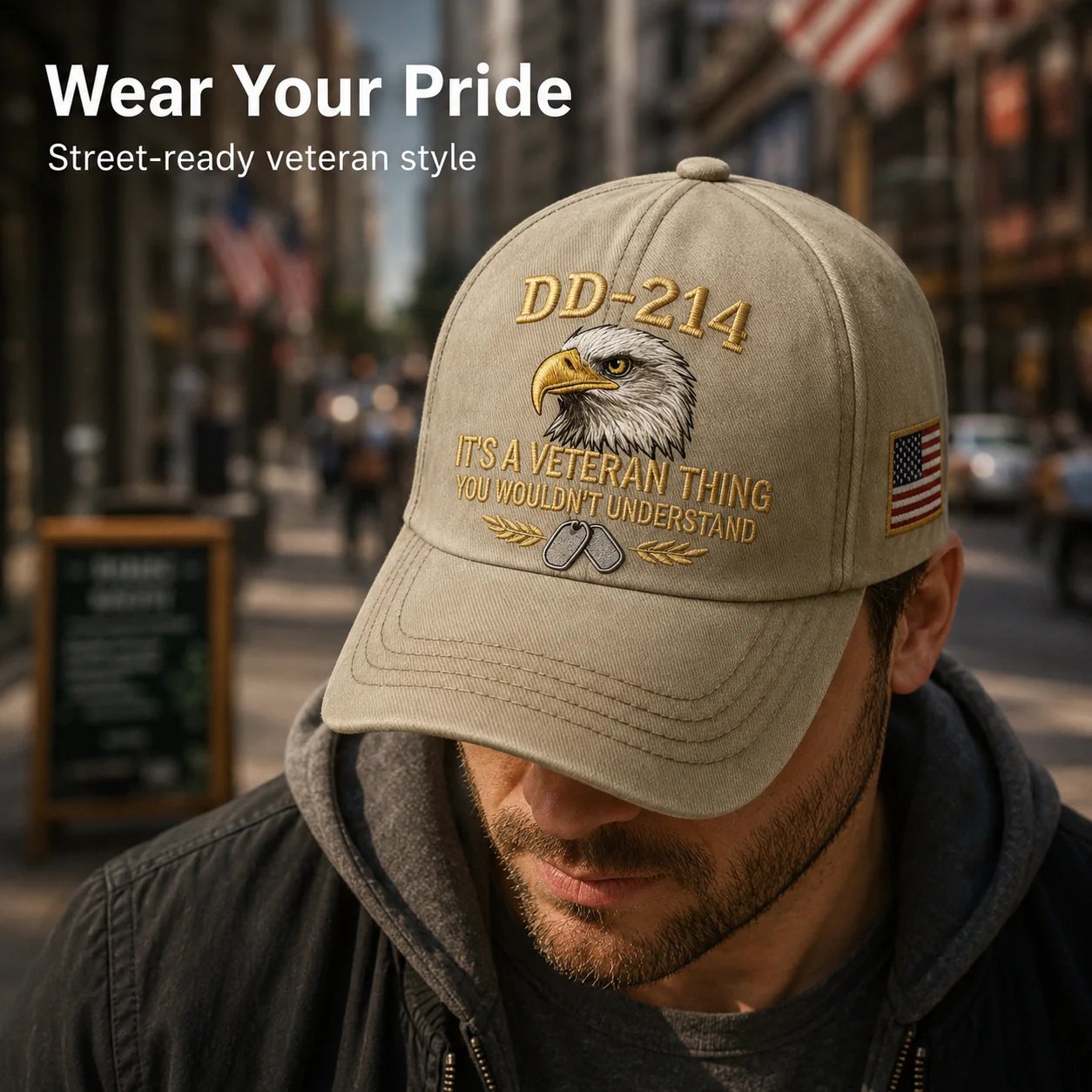 🎖️DD-214 Veteran 3D Embroidered Cap - “IT'S A VETERAN THING YOU WOULDN'T UNDERSTAND”