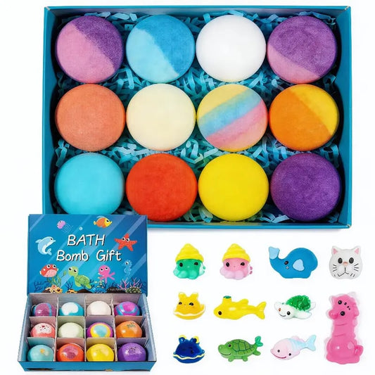 🛁 Natural Bath Bombs for Kids with Mega Bubbles & Surprise Inside 🥚✨