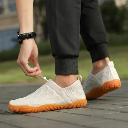 Stylish lightweight walking shoes with easy slip-on design